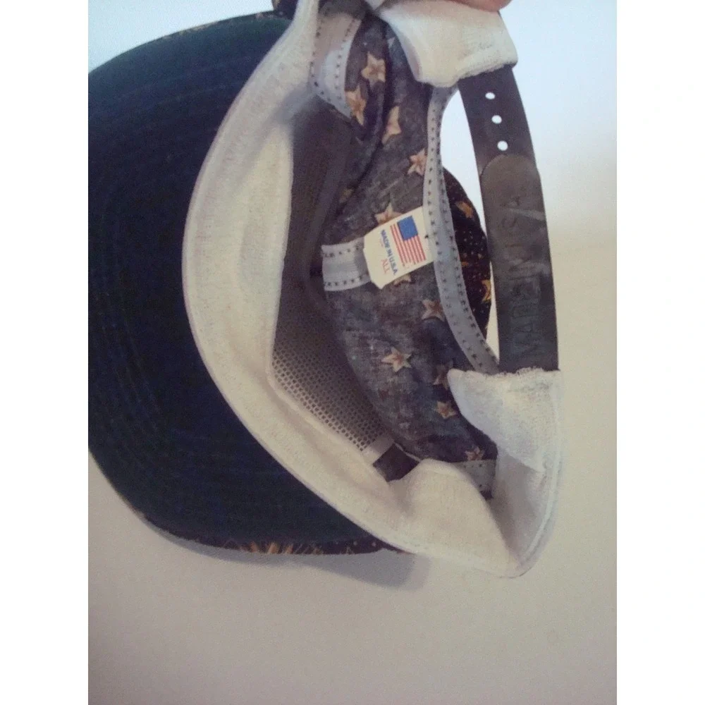 MOON STARS SPACE PHYSIC  USA MADE 90S BEACH HAT CAP VINTAGE DEADSTOCK R2